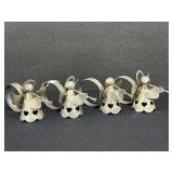 4 Regal  Silver Hong Kong Angel  Napkin Rings