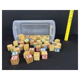 Real Wood Childrens Learning Blocks