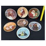 Large Lot Vintage Norman Rockwell Christmas Plates