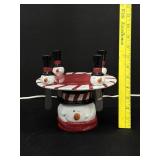 Snowman Cheese Tray W/ Spreaders