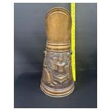Antique Copper & Brass Fireplace Coal Scuttle