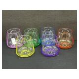6 Stemless Wine Tumbler Glasses