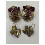 2 Pairs of Texas A&M Pierced Earrings