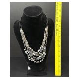 Necklace Display W/ Multi Layered Cube Necklace