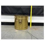 Brass Lion Head Vintage Planter