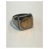 14K Gold 1856 Indian Coin Size 6.5