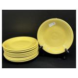 9 Homer Laughlin Yellow Fiesta Dessert Plates