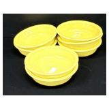 7 Vintage Fiesta Yellow Cereal Salad Bowls 7"
