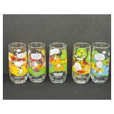 5 Camp Snoopy Collection Glasses