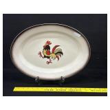 Large Vintage Poppytrail Rooster Platter