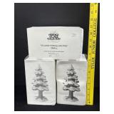 3 Heritage Village Porcelain Pine Trees Small