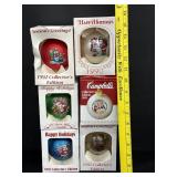 6 Collectors Edition Campbells Soup Ornaments 1990