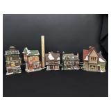 5 Dept 56 Lighted Houses Early 90