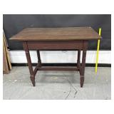 Antique Tall Wood Table Refinished