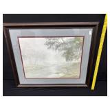 Large Peerman Signed Framed Lithograph