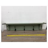 Refinished Wall Shelf & Coat Hat Rack