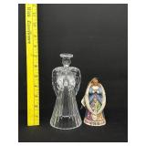 2 Vintage Angels Jim Shore & Glass Taper Holder