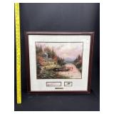 Thomas Kinkade End of Perfect Day Framed COA