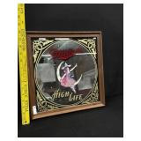 Vintage 1979 Miller High Life Beer Mirror Witch