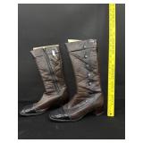 Ladies Vintage Brevill England Leather Boots 8.5