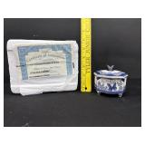 Bradford Exchange Blue Willow Music Box COA