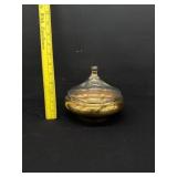 Vintage Saxon Glass Dome Candy Dish