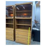 Mid Century Modern Oak Display Cabinet