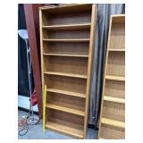 Tall Oak Adjustable Shelf Bookcase