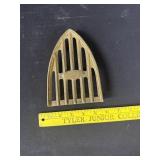 Vintage Solid Brass Iron Trivet Made in England
