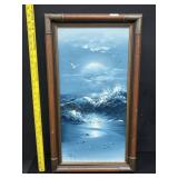 Mid Century Artist Hooper Seascape Oil Painting