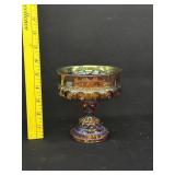 Vintage Carnival Glass Kings Crown Candy Dish
