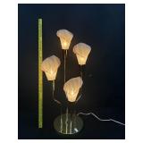 Mid Century Calla Lily Brass Table Lamp