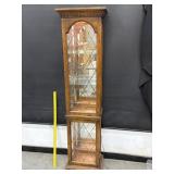 Vintage Butler Lighted Curio Cabinet Glass Shelves