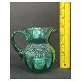 Vintage Teal Green Cream Pitcher
