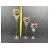 Christmas Poinsettia Candle Holders