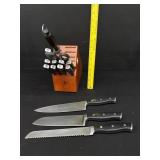German Stainless Henckels Knives & Block