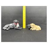 2 Labrador Figurines