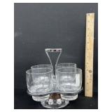 Mid-Century Chrome & Glass Rotating Condiment