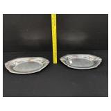 2 Heavy Webster Wilcox Oval Silver Trays