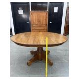 Vintage Oak Pedestal Dining Table