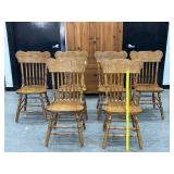 6 Amish Pressback Dining Chairs