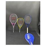 3 Tennis Pickle Ball Rackets