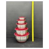 Viking Stainless Mixing Bowls W/Lids