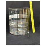 Small Glass Mirrored Half Moon Display