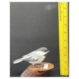 Vintage Hand Carved Chickadee Orville Bourdon