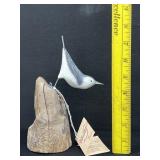 Vintage Hand Carved Nuthatch Orville Bourdon