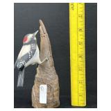 Vintage Hand Carved Woodpecker Orville Bourdon