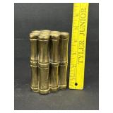 Mid-Century Brass Bamboo Cane Flower Holder