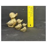 Set of 3 Vintage Brass Ducks