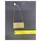 Vintage Mini  Brass Open Close Sign